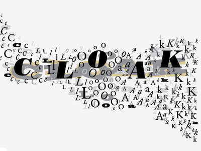 Cloak experiments typography
