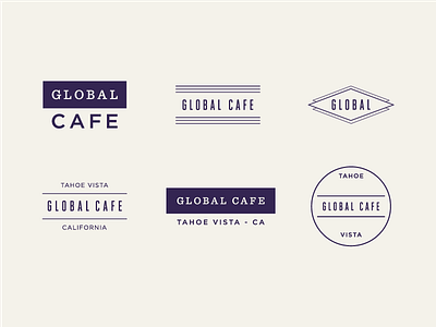 Global Cafe branding coffee logos throwbackthursday