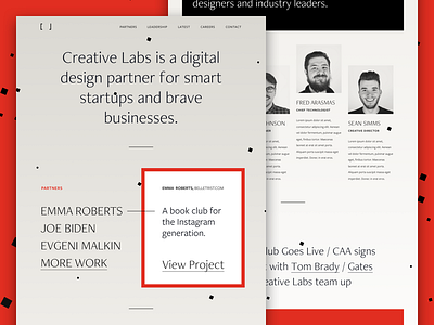 Creative Agency Site agency pattern site typography