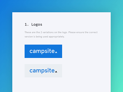 Campsite - UI Framework blog color iconography logo styleguide typography ui ui kit