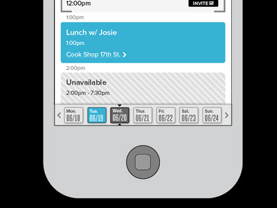 Calendar app (Scroll Close Up 1) calendar ios iphone productivity