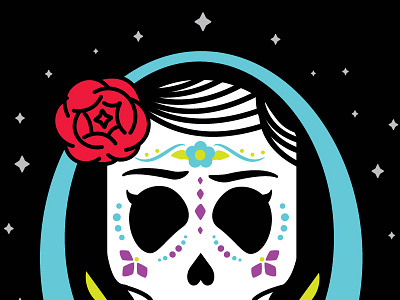 Make Yourself day of the dead dia de los muertos fortune teller illustration land of the dead sugar skull