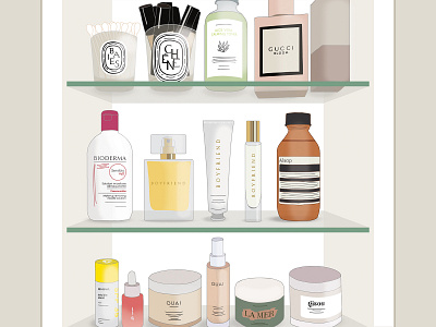 Shelfie Illustration beauty design illustration skincare vector