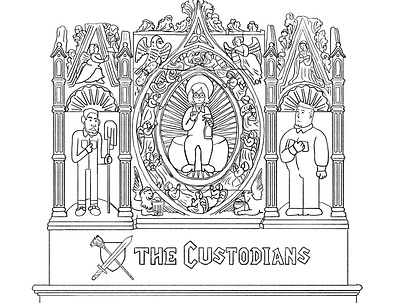 The Custodians Cover Image cartoon custodians religious renaissance