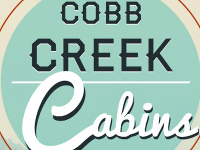 Cobb Creek Cabins Logo camping mountains outdoors vintage