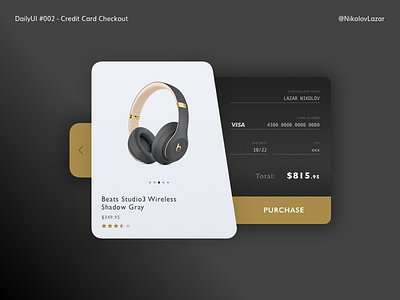 Daily UI #002 - Credit Card Checkout card checkout credit card dailyui purchase ui