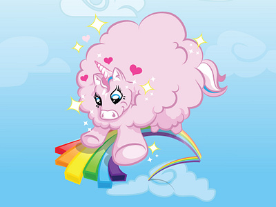 🎵Pink Fluffy Unicorns Dancing on Rainbows 🎵 beer beer label brewery design dribbble hello cereal illustration illustrator rainbow unicorn vector