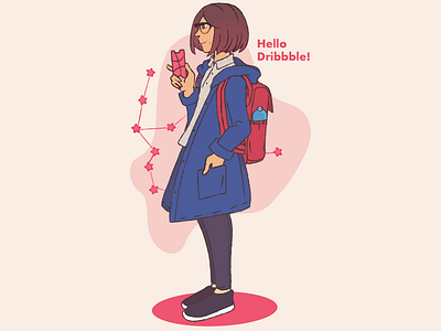 Hello Dribbble 2d adobe illustrator adobe photoshop debut shot hello dribbble illustration speedyroby