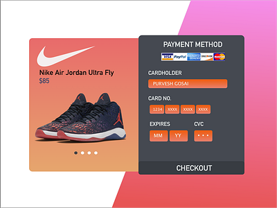 Credit Card Checkout Form mob app product design ui design ux ux design web design