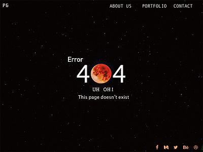 404 Error page