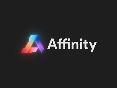 Affinity logo redux concept holographic logo modern redesign redesign concept vibrant