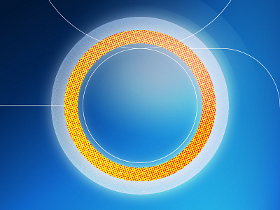Virus structure circles explainer video glowing halftone hiv minimal styleframe textured vibrant virus wip