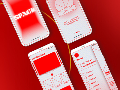 WIP | App concept wireframe 01 2d android app design icon ios minimal modern ui ux vibrant wip wireframe work in progress