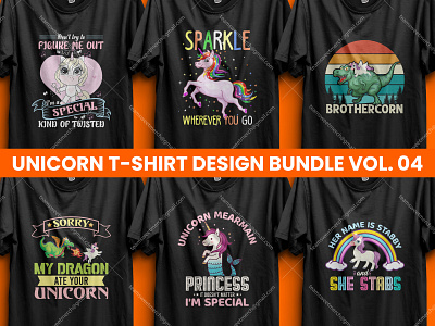 Best Trendy Unicorn T-Shirt Design Bundle