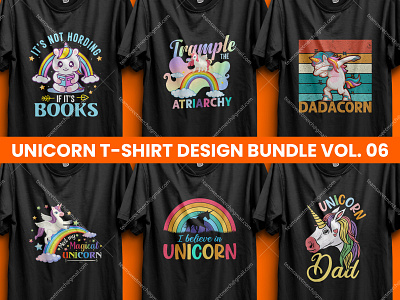 Best Selling Unicorn T-Shirt Design Bundle ai best selling designs best t shirt designer branding design graphic design illustration logo merch by amazon t shirt designer ui unicorn unicorn t shirt unicorn t shirt design bundle ux vector