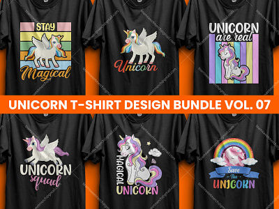 Best Selling Trendy Unicorn T-Shirt Design Bundle