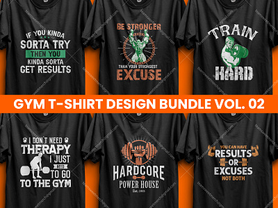 Gym T Shirt Design Bundle designs, themes, templates and downloadable  graphic elements on Dribbble