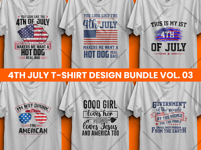 Merch by Amazon Best Selling 4th July T-Shirt Design Bundle