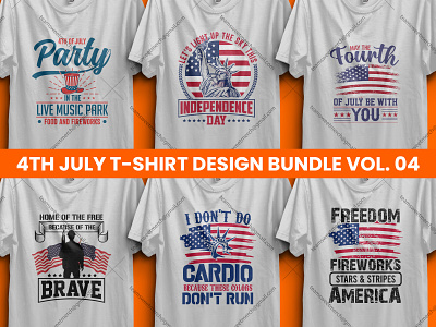 Merch by Amazon Best Selling 4th July T-Shirt Design Bundle