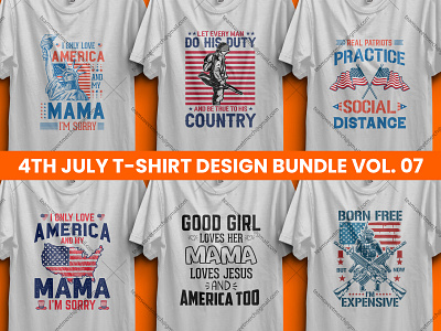 Merch by Amazon Best Selling 4th July T-Shirt Design Bundle