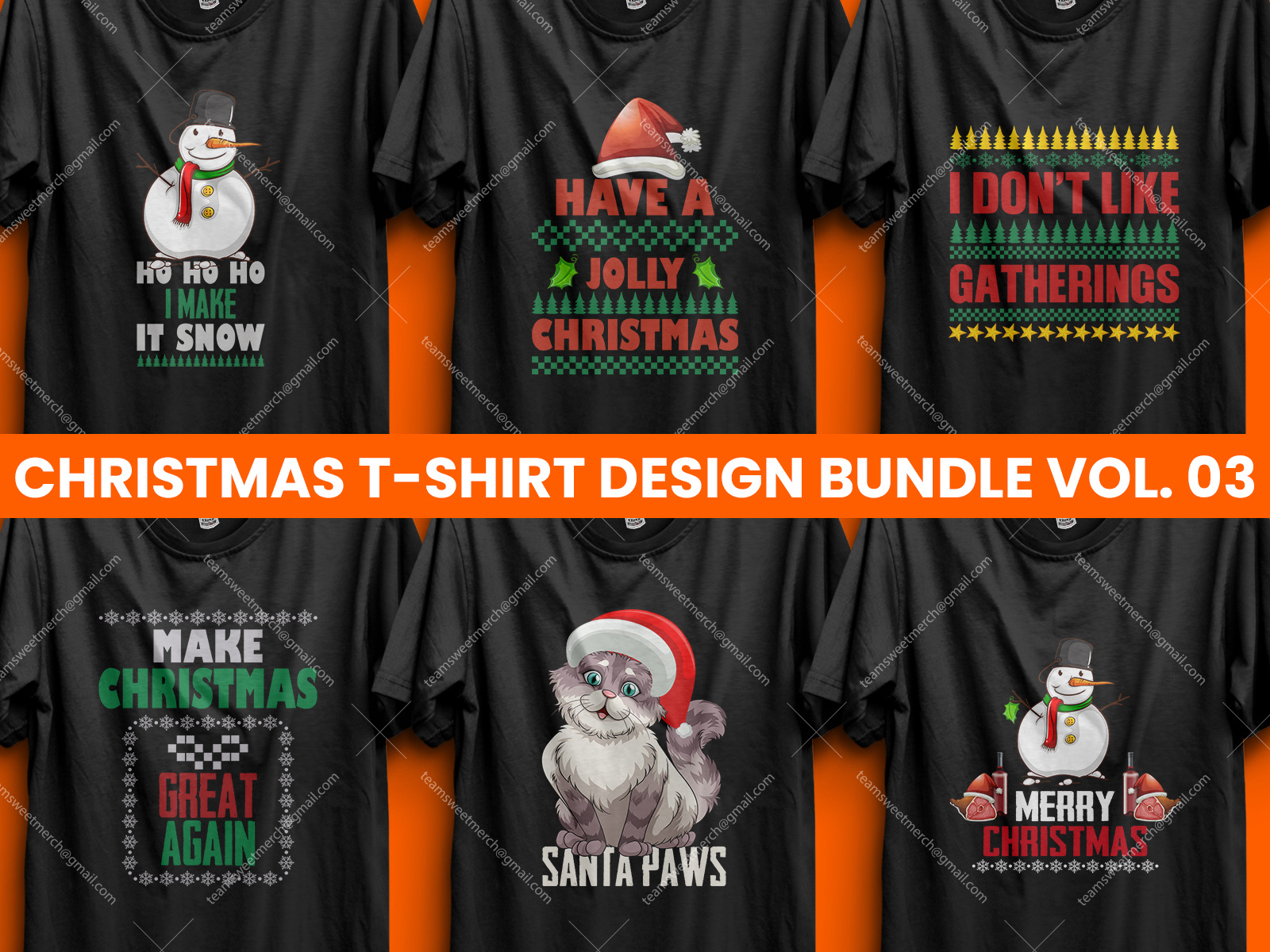 Merch by Amazon Best Selling Christmas TShirt Design Bundle V3 by