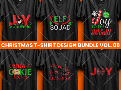 Merch by Amazon Best Selling Christmas T-Shirt Design Bundle V-8