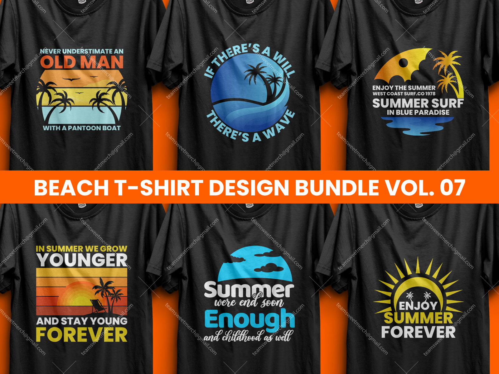 Best Selling Beach/Summer T-shirt Designs V- 07 by Abir Sarkar on Dribbble