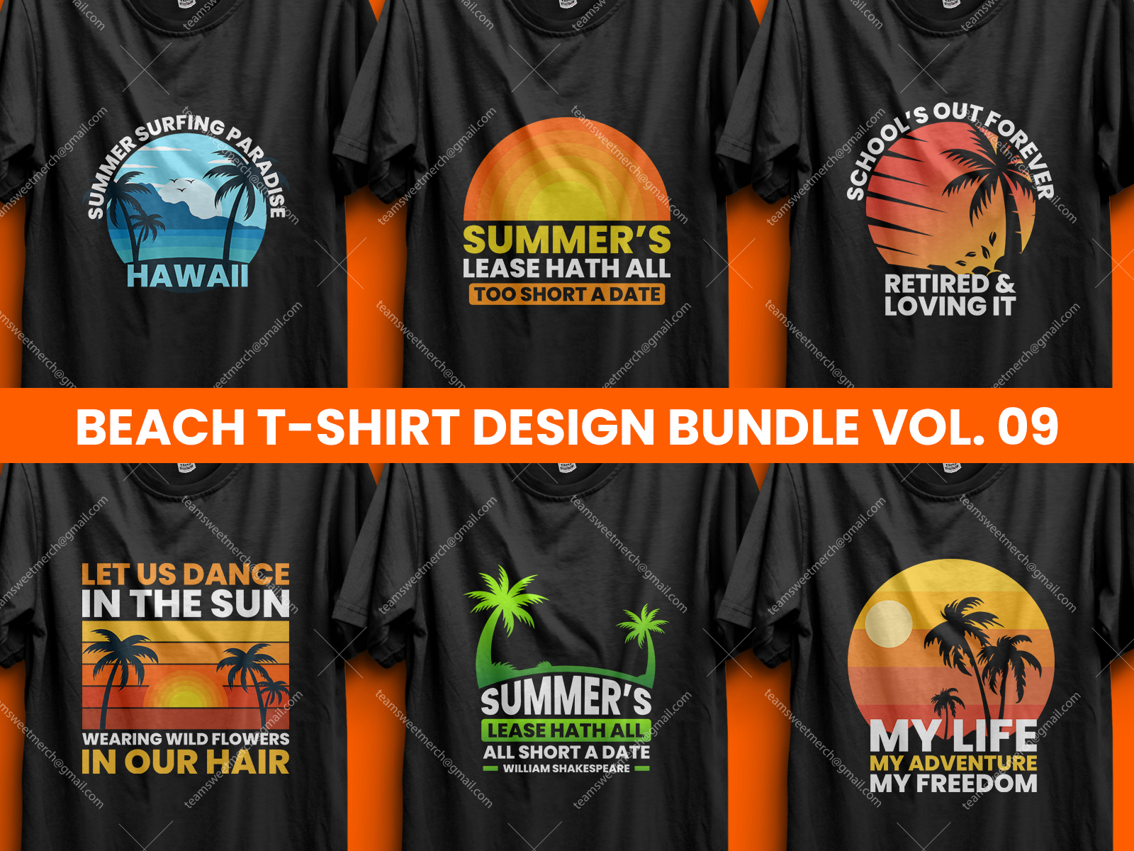 Best Selling Beach/Summer T-shirt Designs V- 09 by Abir Sarkar on Dribbble