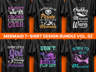 Best Selling Mermaid T-shirt Designs V- 02