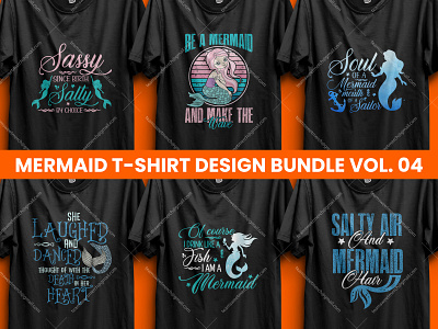 Best Selling Mermaid T-shirt Designs V- 04