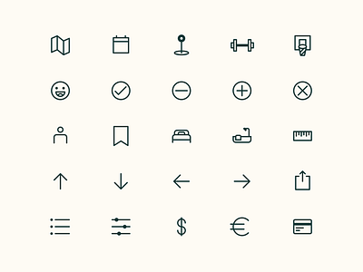 Rental Platform Line Icons