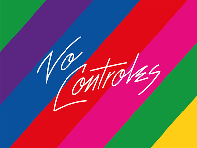 No Controles Logotype branding colorful logo customtype fashion branding gaypride logotype