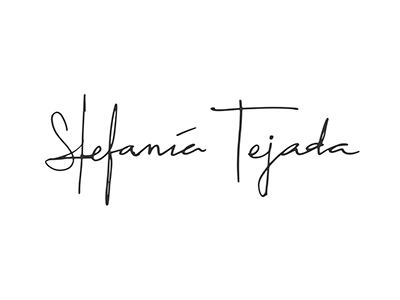 Stefanía Tejada — Signature black design designer fashion ink letter signature