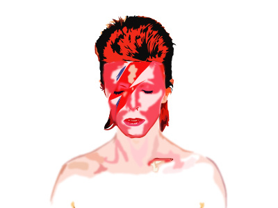 David Bowie aladdin sane blur david bowie illustration portrait vector