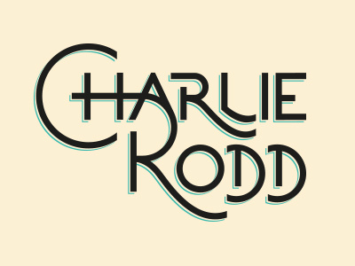 Type for Charlie Rodd branding classic leyda luz logo musician logotype mexico monterrey