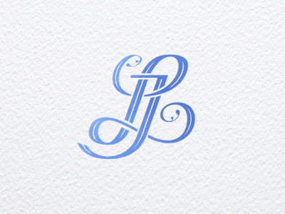 L&J bride emblem icon italic leyda luz monogram type wedding