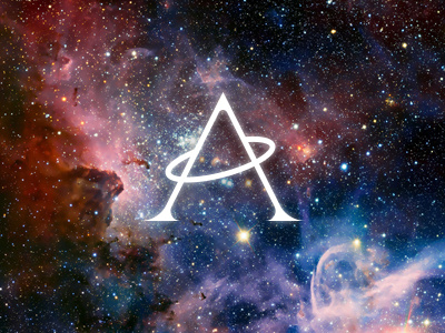 A + Space ares emblem galaxy icon leyda luz logo monogram monterrey type