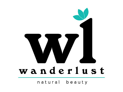 Wanderlust Natural Beauty Logo beauty cosmetics logo makeup natural natural beauty nature skincare