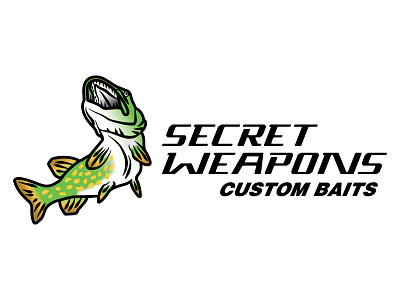 Secret Weapons Custom Baits Logo fish fishing logo lures pike