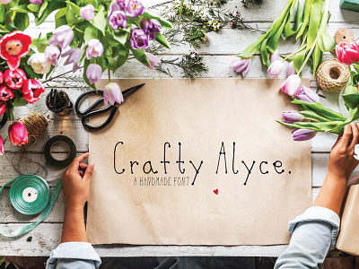 Crafty Alyce Handmade Font fonts fonts for sale handmade handmade font type typography