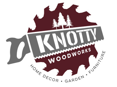 Knotty Woodworks Logo graphic design logo logo design typography wood woodworking