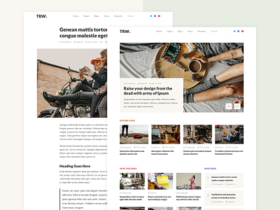 Tahreer clean news magazin wordpress web e-commerce clean  creative minimalist blog minimal design