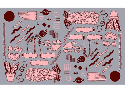 Boobyplant Pattern design digital illustration drawing illustration pattern