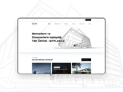 UI/UX design for Myplan.az illustration landing page ui uidesign ux ux design web web design webdesign website