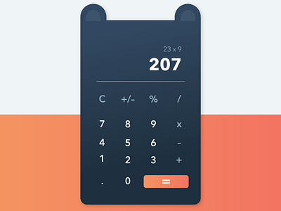 Daily UI 004 Calculator bear calculator cute daily 100 daily ui