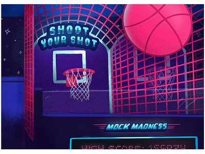 Mock Madness 2k19 arcade basketball illustration mockmadness