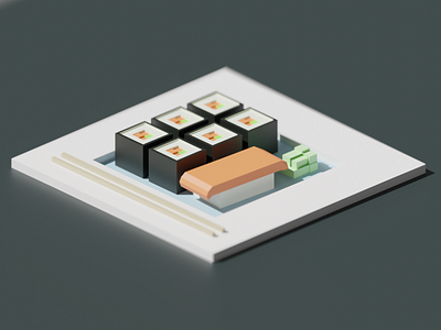 Low Poly Sushi