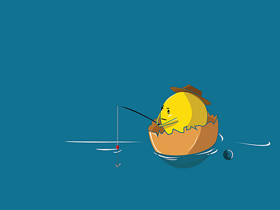 Fishing Egg digitalart digitalpainting illustration illustrator