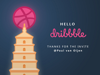 Hello Dribbble! dribbble hello new