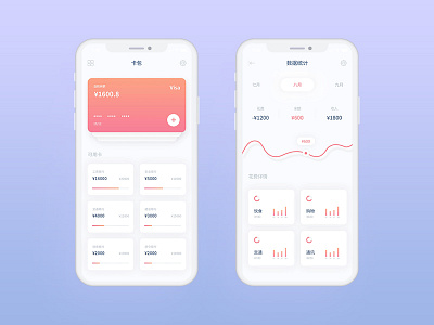 Consumer data statistics app bank dashboard iphonex